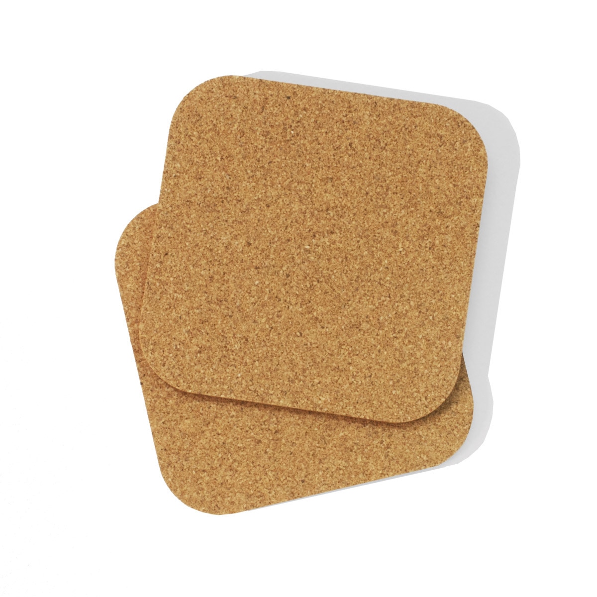 Square cork coaster fine grain imag